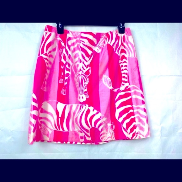 Lilly Pulitzer Pink Zebra Pencil Skirt Size 8 - Picture 4 of 6